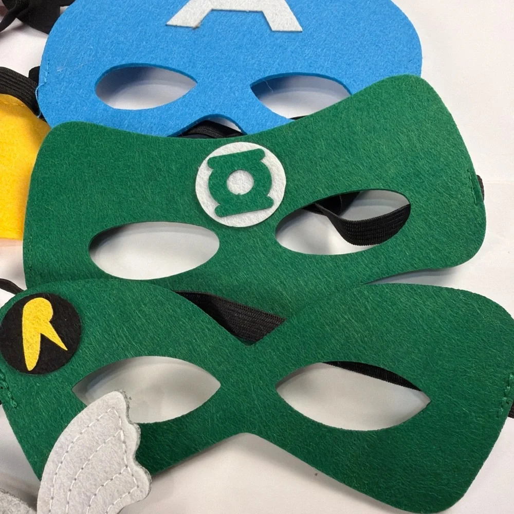 10 Felt Superhero Avengers Masks cosplay Party Favor - Picture 2 of 6